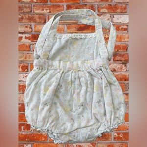 Dylan & Abby White Floral Romper for Summer, 0-3 months